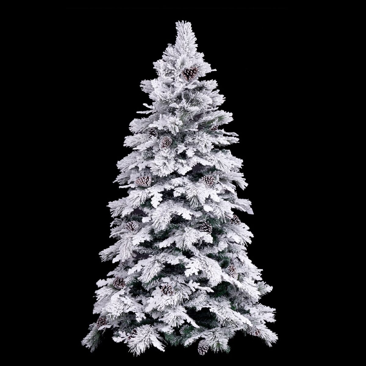 Weihnachtsbaum Weiß grün PVC Metall Polyäthylen 210 cm